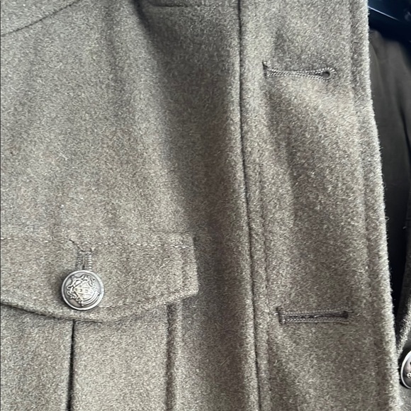 Mossimo Supply Co Green Trench Coat Classic Tailored Design - Picture 6 of 13